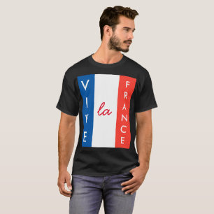 Vive La France französische Flagge individuell anp T-Shirt