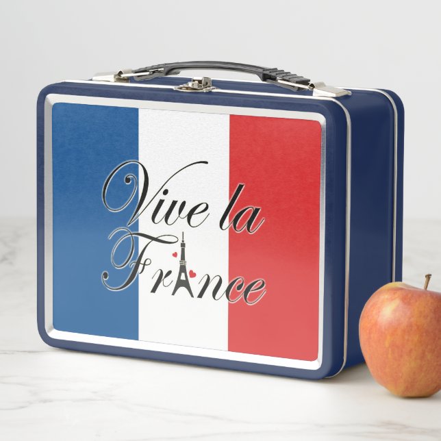 Vive la France französische Flagge Metall Brotdose (Beispiel)