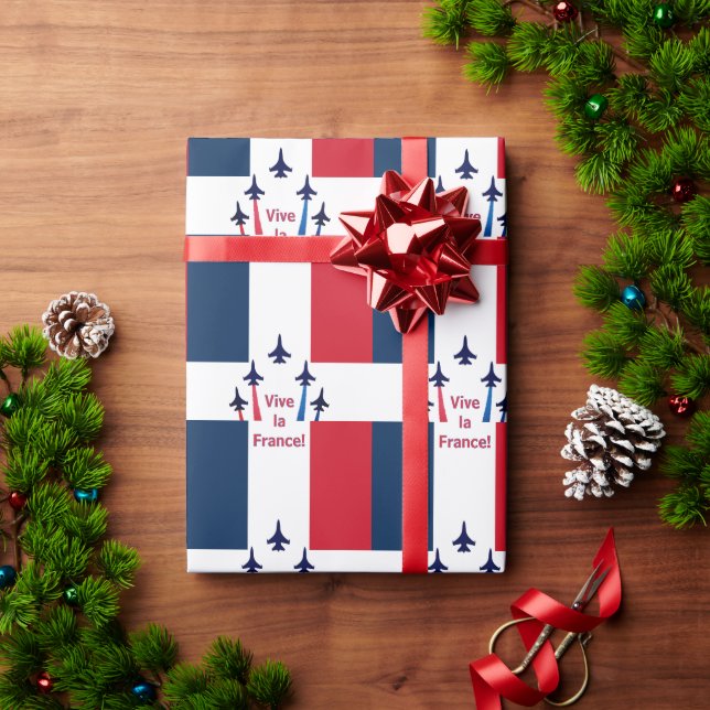 Vive la France Geschenkpapier (Feiertagsgeschenk)