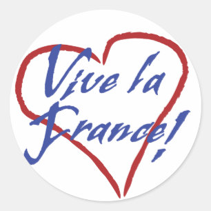 Vive la France Round Sticker