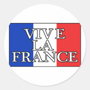 Vive La France Runder Aufkleber