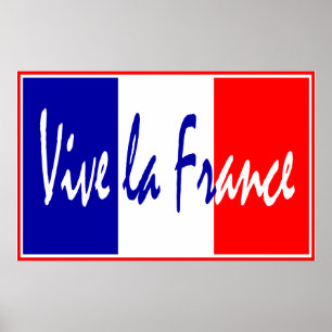 Vive La-Frankreich-Plakat, französisches Poster