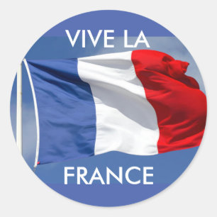 Vive La Frankreich! Runder Aufkleber