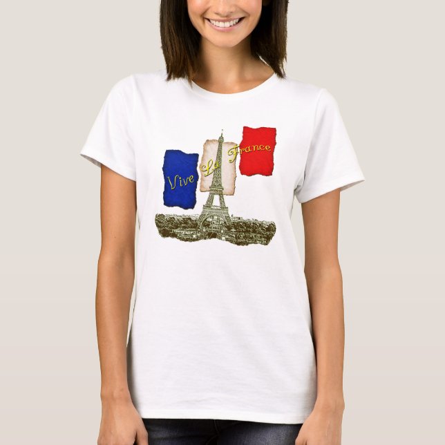 Vive La Frankreich T-Shirt (Vorderseite)