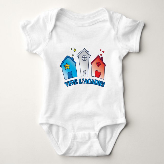 Vive L'acadie "Maison " Baby Strampler (Vorderseite)