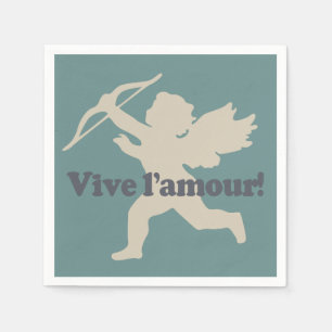 Vive L'amour Cupid serviettes en papier