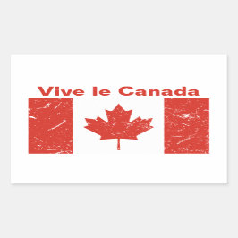 Vive le Canada Rechteckiger Aufkleber