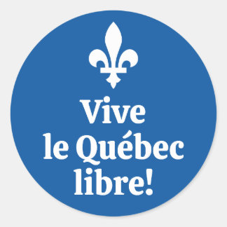 Vive le Québec libre! Runder Aufkleber
