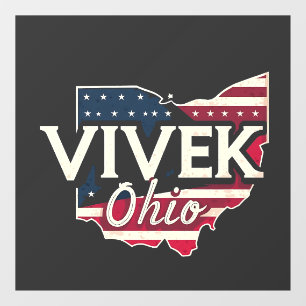 Vivek Ohio 2026 Gouverneur Republikanischer Amerik Fensteraufkleber