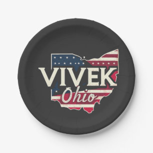 Vivek Ohio 2026 Gouverneur Republikanischer Amerik Pappteller