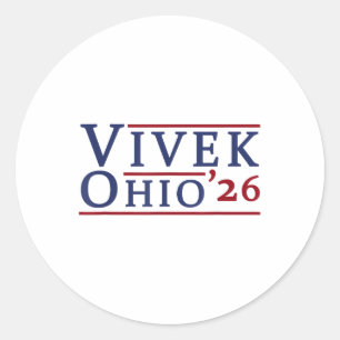 Vivek Ramaswamy für Gouverneur von Ohio 2026 Vivek Runder Aufkleber