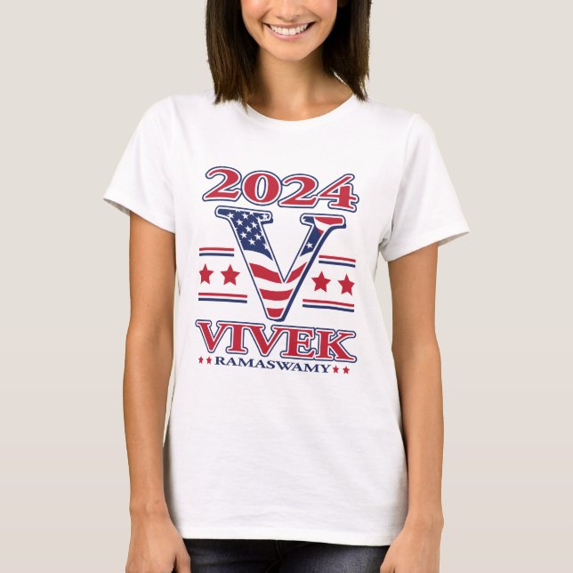 Vivek Ramswamy für Präsident 2024 T-Shirt (Vorderseite)