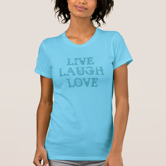 Vivent le T-shirt de turquoise de l'amour | de (Devant)