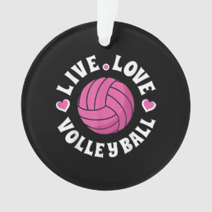 Vivez Amour Volleyball Pour Femmes Filles Volleyba