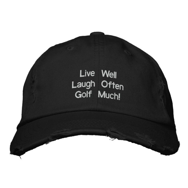 Vivez Bien Rire Souvent Golf Beaucoup! Casquette b (Devant)