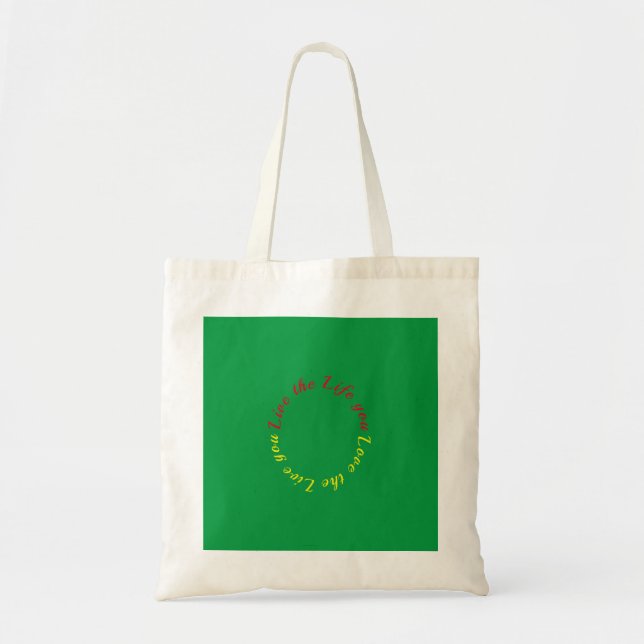 Vivez la vie que vous aimez sac fourre-tout (Devant)