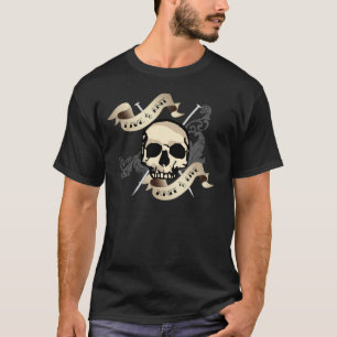 Vivez pour tricoter le T-shirt de couleur foncée