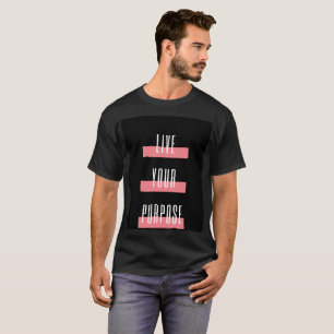 Vivez votre objectif T-shirt citation motivationne