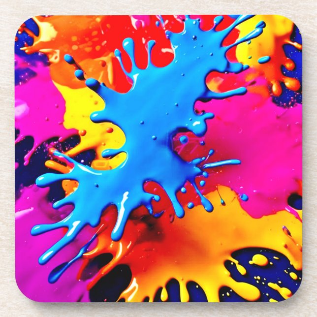Viviale Farbtupfer Getränkeuntersetzer (Vorderseite)