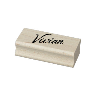 Vivian Name cursive dekorative Skript-Schriftart Gummistempel