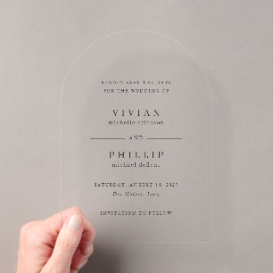 Vivian Simple Elegant Wedding Save the Date Acryleinladungen