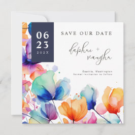 Viviane Aquarellfarben Blume & Foto Save the Date