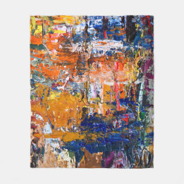 Vivid Abstraction - Öl Paint Chaos am Pa des Künst Fleecedecke