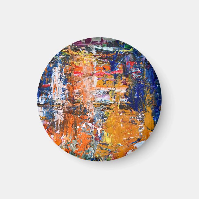 Vivid Abstraction - Öl Paint Chaos am Pa des Künst Magnet (Vorne)