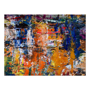 Vivid Abstraction - Öl Paint Chaos am Pa des Künst Poster