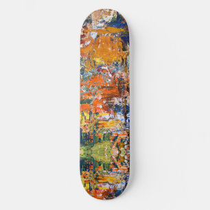 Vivid Abstraction - Öl Paint Chaos am Pa des Künst Skateboard