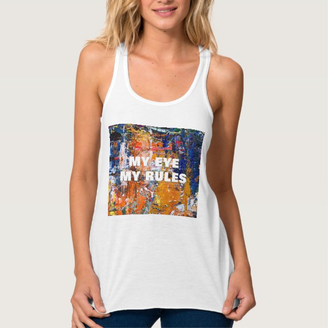 Vivid Abstraction - Öl Paint Chaos am Pa des Künst Tank Top (Vorderseite)