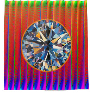Vivid Abstrakt Digital Art Duschvorhang" Duschvorhang