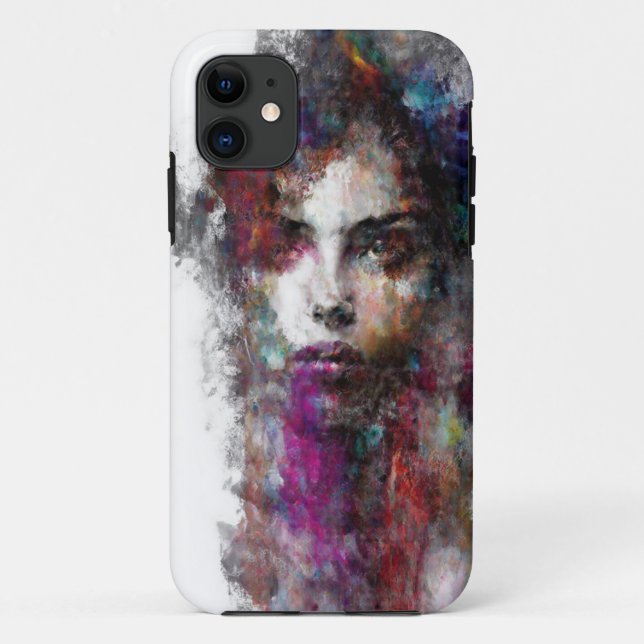 Vivid Abstrakt Portrait iPhone 11 Fall Case-Mate iPhone Hülle (Rückseite)
