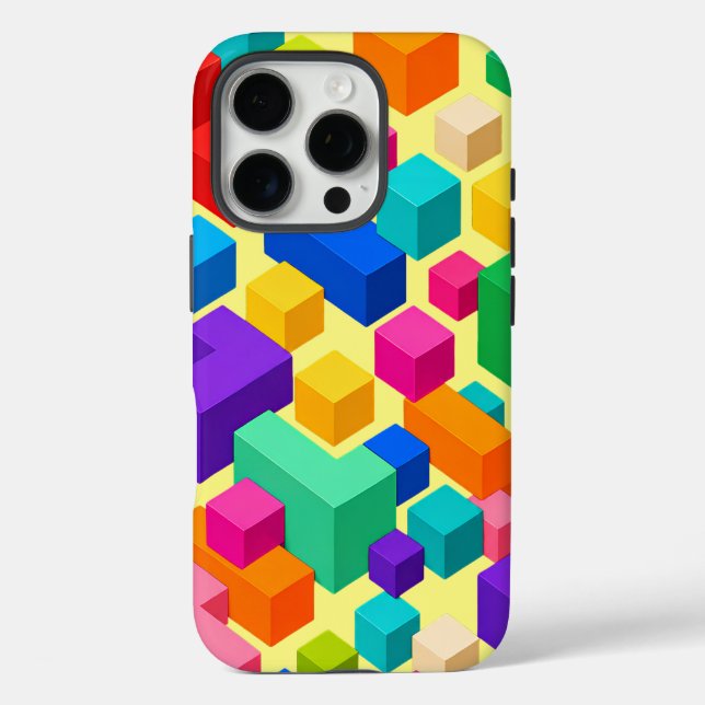 Vivid Blockscape iPhone 16 Pro Hülle (Rückseite)