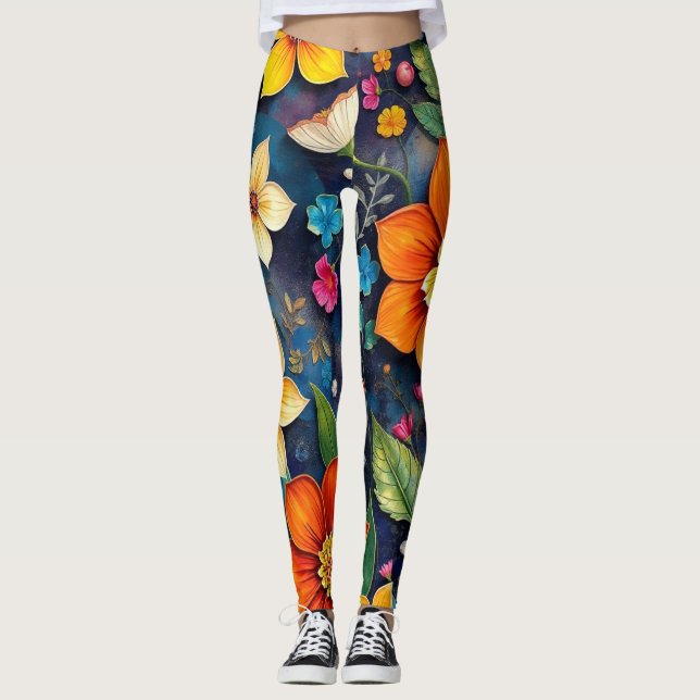 Vivid Bloom Leggings (Vorderseite)