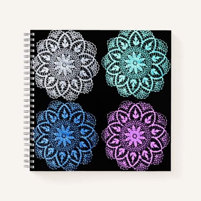 Vivid Blume Doily Journal Notizbuch (Vorderseite)