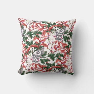 Vivid Botanical Floral Branch Blätter Kissen