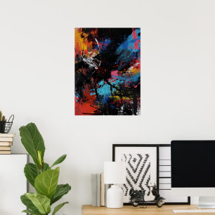 Vivid Chaos - Abstrakter Ausdruckskünstlerin Prin Poster