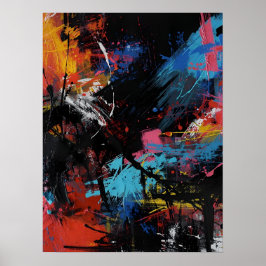 Vivid Chaos - Abstrakter Ausdruckskünstlerin Prin Poster