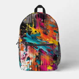 Vivid Chaos Splash Graffiti Bedruckter Rucksack