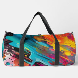 Vivid Chaos Splash Graffiti Duffle Bag