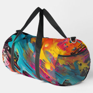 Vivid Chaos Splash Graffiti Duffle Bag