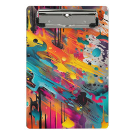 Vivid Chaos Splash Graffiti Mini Klemmbrett