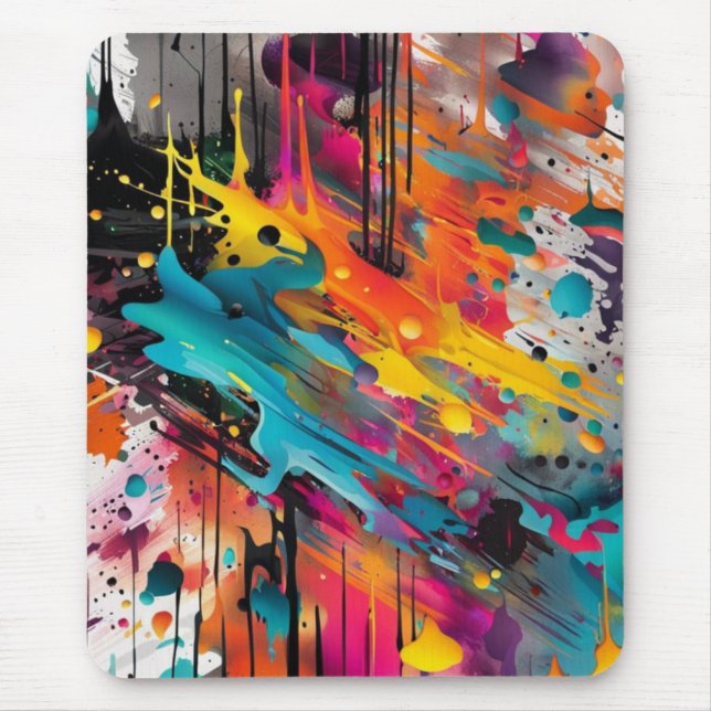 Vivid Chaos Splash Graffiti Mousepad (Vorne)