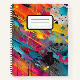 Vivid Chaos Splash Graffiti Notizbuch