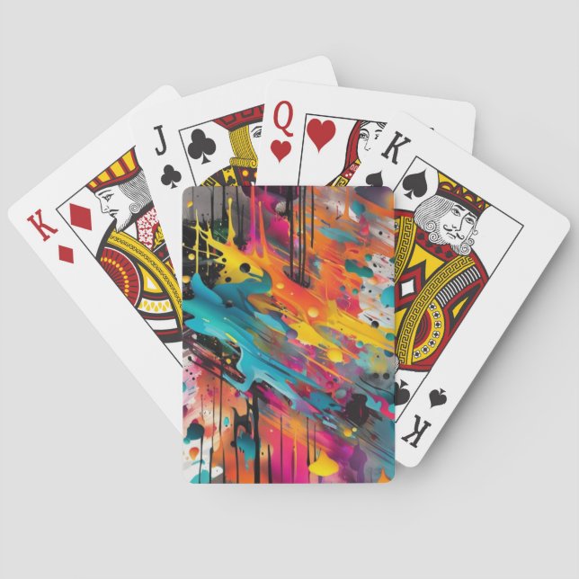 Vivid Chaos Splash Graffiti Spielkarten (Rückseite)