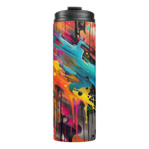 Vivid Chaos Splash Graffiti Thermosbecher