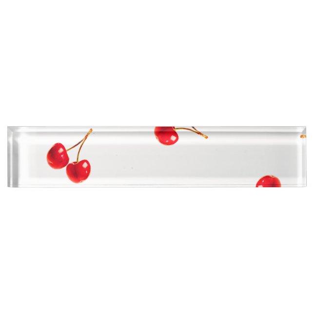 Vivid Cherry Pattern Namensplakette (Vorderseite)