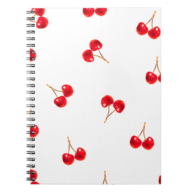 Vivid Cherry Pattern Notizblock (Vorderseite)