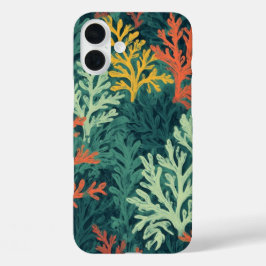Vivid Coral Forest - IPhone 16 Fall Plus Hülle